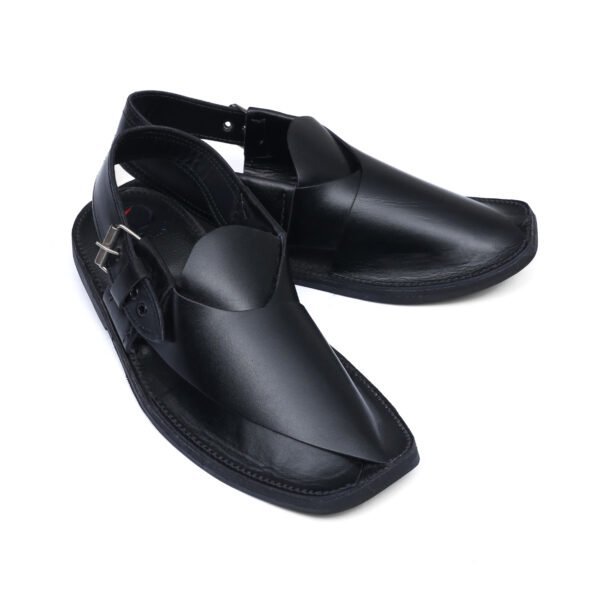 LUXURY COLLEGE BLACK PESHAWARI CHAPPAL - Image 3